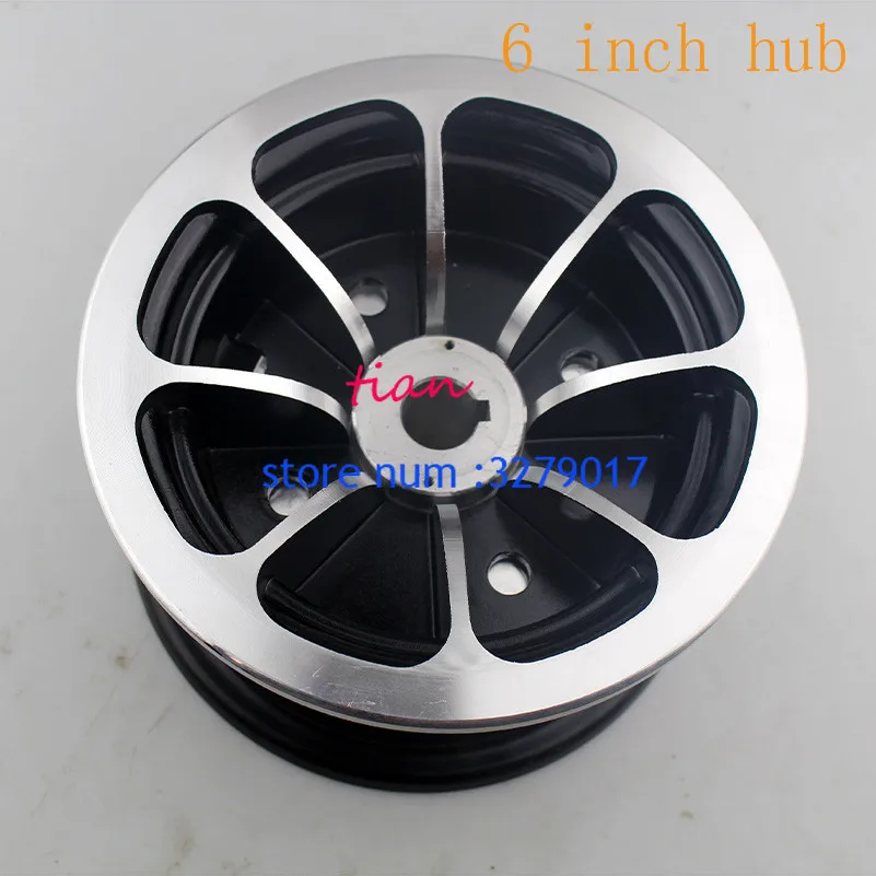 6 inch keyway Aluminum alloy wheel rims fits for 4.10/3.50-6 tyres inner tube 6 '' ATV kart car Scooter Snow sweeper hub