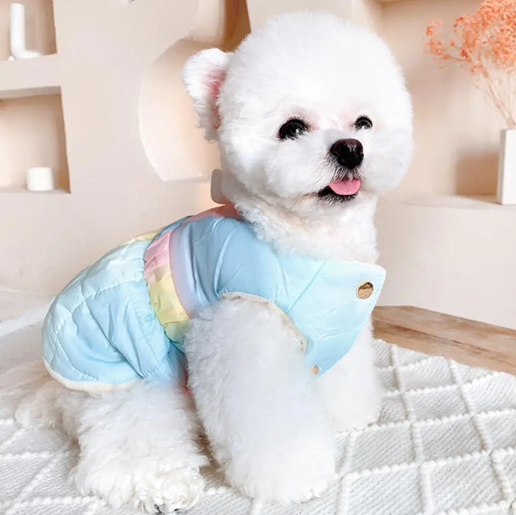 Winter Dog Vest Coat Cute Pet Clothes Puppy Dog Clothing Cat Chihuahua Yorkie Costume Poodle Bichon Pomeranian Jacket Outfit XS