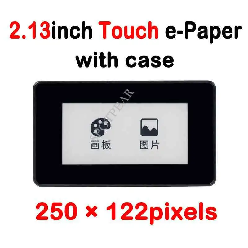 Raspberry Pi 2,13 inch Touch e-Paper HOED met hoesje 2,13 inch Touch e-Paper HOED 250×122