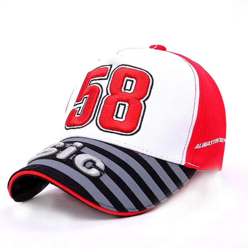 Nowa moda mężczyzna damskie do koszykówki czapka GP motocyklowy wyścigowy Snapback 58 Marco Simoncelli Moto Racer Hip Hop czapki czapka z daszkiem EP0039