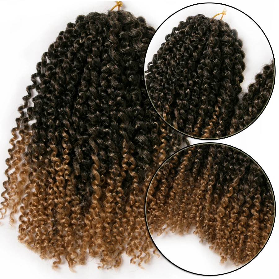 Crochet Braid Hair 60g/pack Synthetic Curly Braid 12 inch Ombre Braiding Hair Extentions Marley Afro Black Brown Burgundy