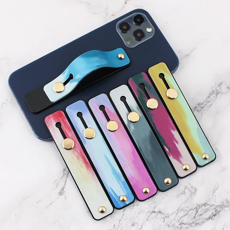 

Newest Push-pull Phone Holder Multi-function Ring Buckle Lazy Desktop Sticky Silicone Ring Grip Belt Wrist Hand Band Finger Grip