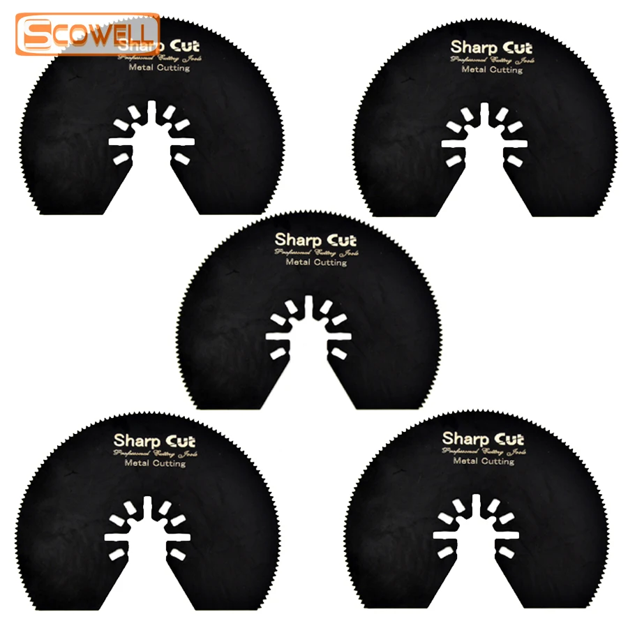 Hoja de sierra multiherramienta oscilante de medio círculo HSS de 80mm para clavos de Metal blando, hoja de renovación de corte para herramientas eléctricas Multimaster