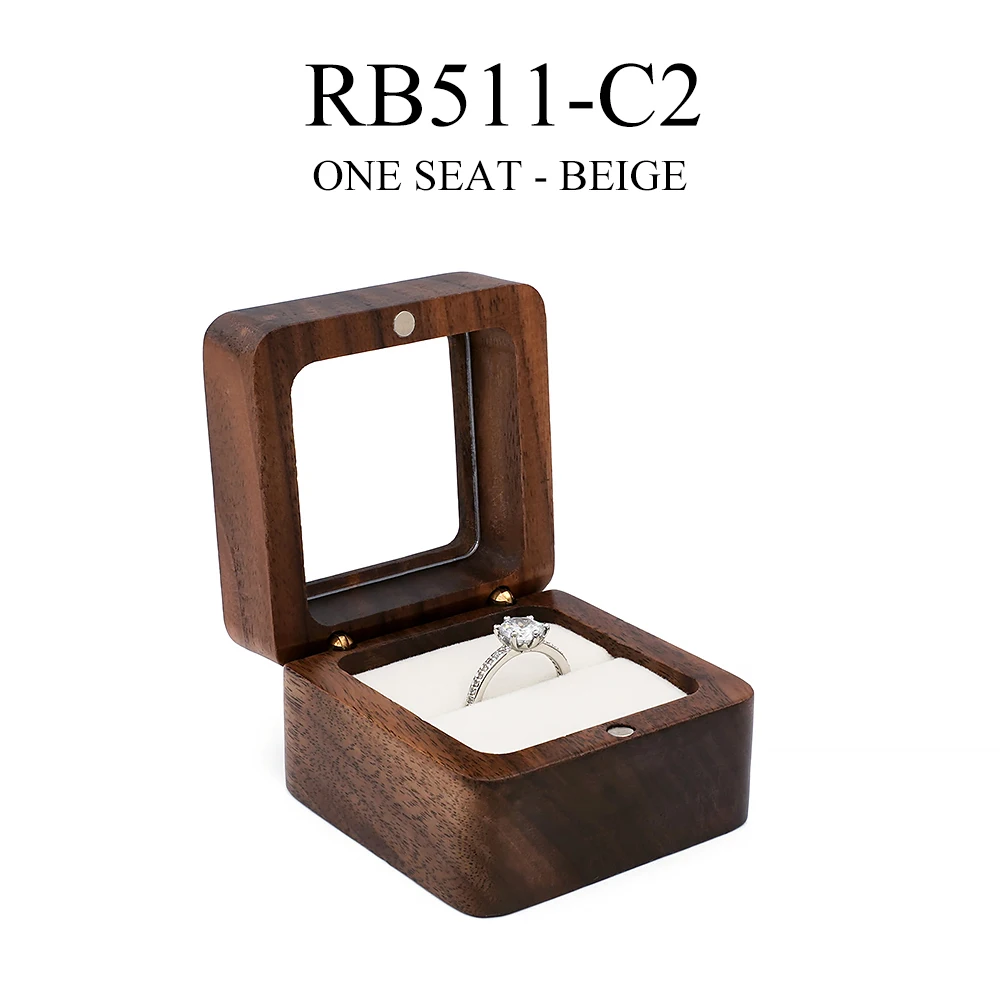 Holz-Ringbox Hochzeits-Schmuckorganizer Geschenkbox Personalisierte Gravur Heiratsantrag Ringhalter Armband Ohrring Verpackung