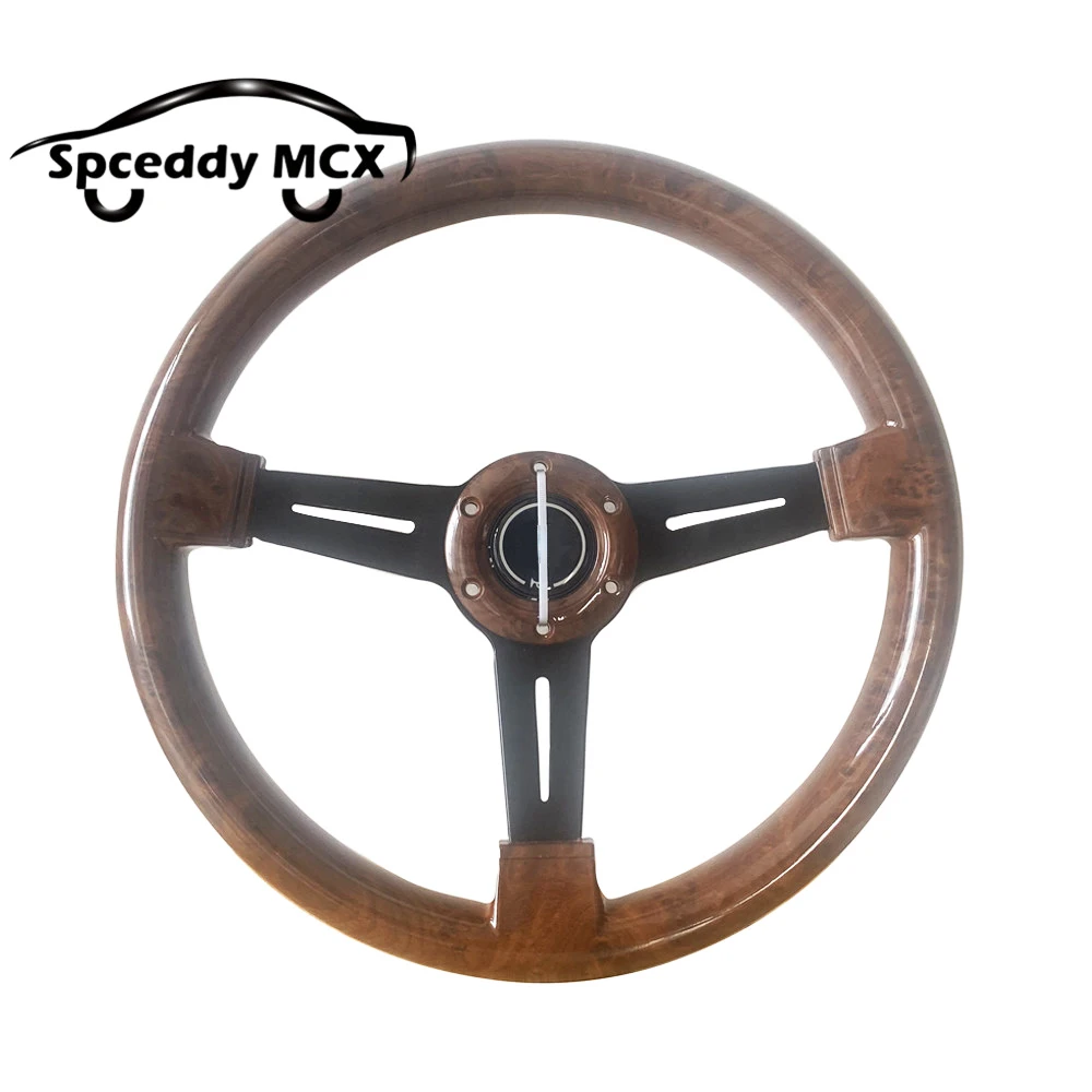 Universal 14 Inch ABS Racing Steering Wheel 350mm Car Modification Peach Wood Color Sports Steering Wheel  MC-ND20S0318135145