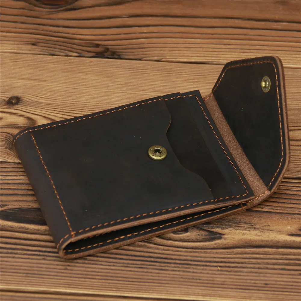 New Arrival Vintage Card Holder Men Genuine Leather Credit Card Holder Small Wallet Money Bag ID Card Case Mini Purse For Male