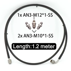 Master Zu Slave Zylinder Komplette Edelstahl Kupplung linie Für 06-15 Honda Civic Si Mit 2 AN3 zu M10 * 1 und 1AN3 zu M12 * 1 Armaturen