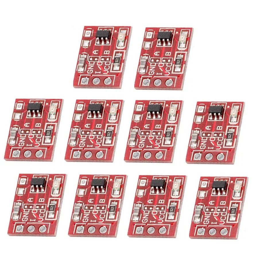 10 قطعة TTP223 اللمس زر وحدة الذاتي قفل/لا قفل بالسعة التبديل قناة واحدة تعديل الاستشعار