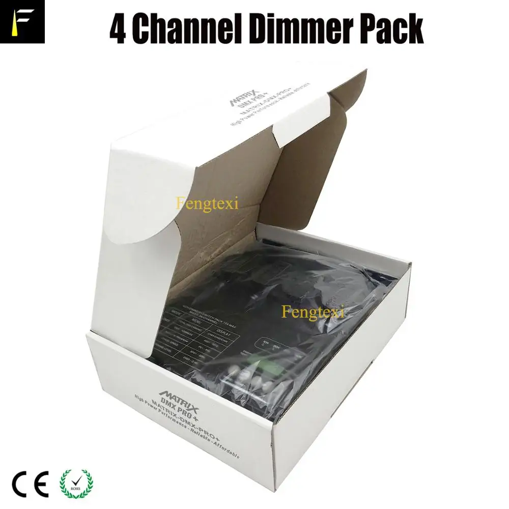 Stage Light Chase/Dimming Setting Box 4 Channels DMX Dimmer Pack with 6.3A Each Channels 230v for Show Performance
