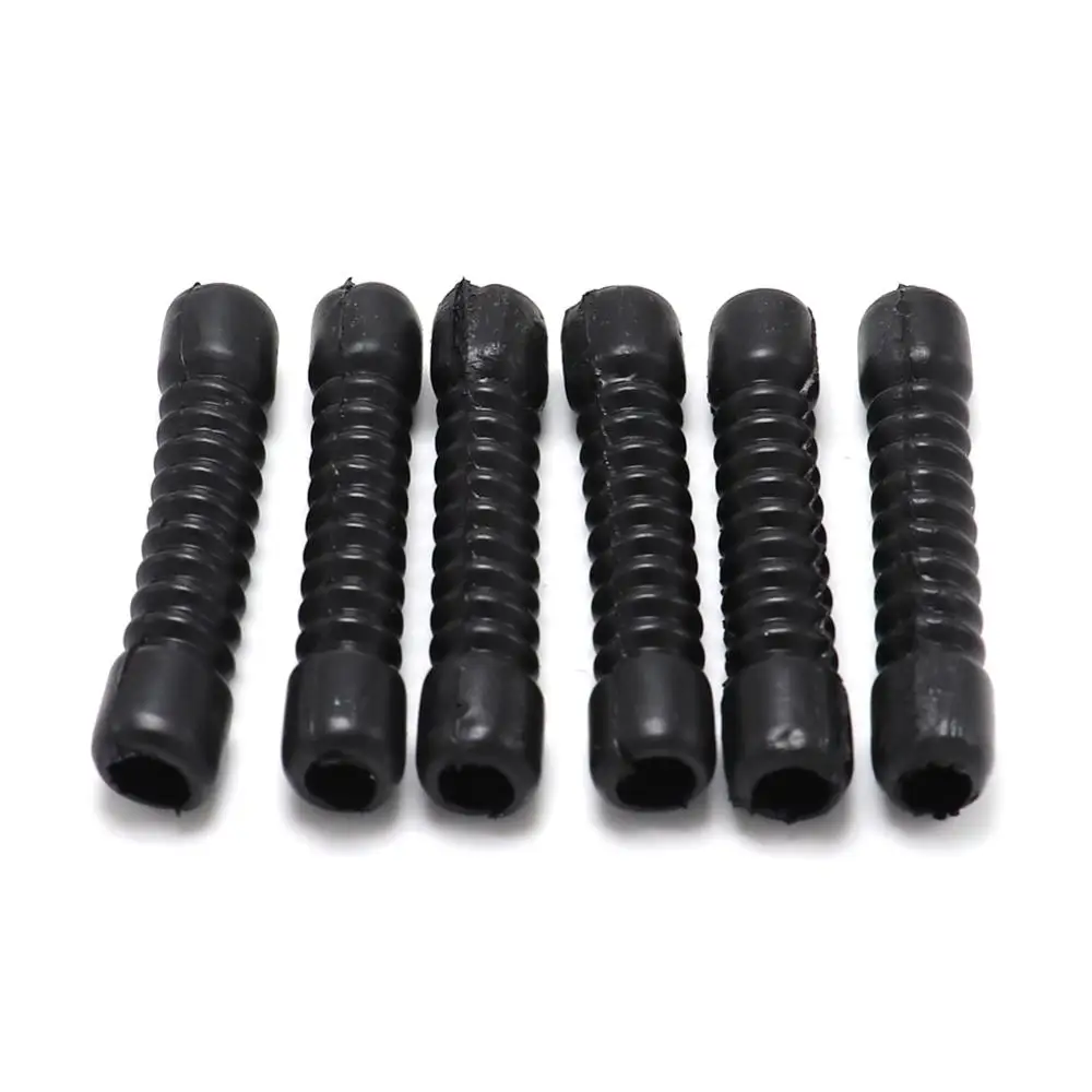 6pcs 45mm M6 Rubber Dust Cover Cap for Motorcycle Brake Cable Inner Diameter 6mm