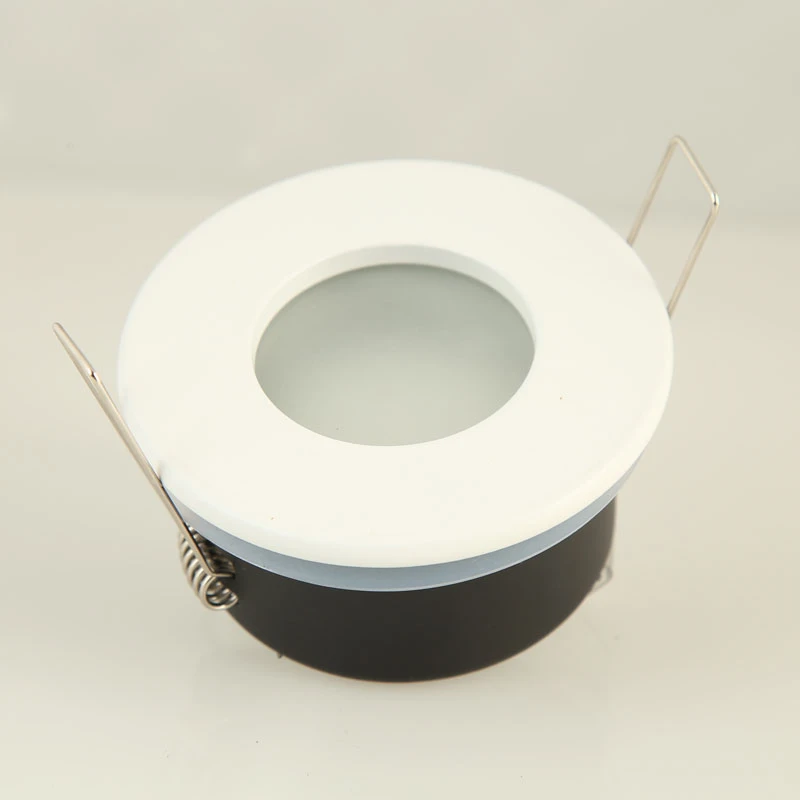 Recessed Waterproof IP65 Ceiling Downlights Round/Square Frame GU10/MR16 Lamp Base Holder Bathroom Spot Lighting Fitting Fixture