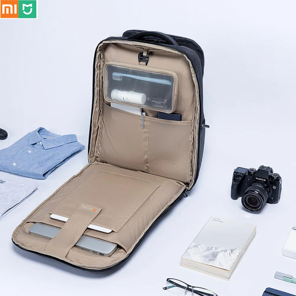 Oryginalny Xiaomi Mi Business Travel plecaki 2 wodoodporna otwarta torba 26L duża pojemność dla 15.6 Cal School Office Smart Laptop Bag