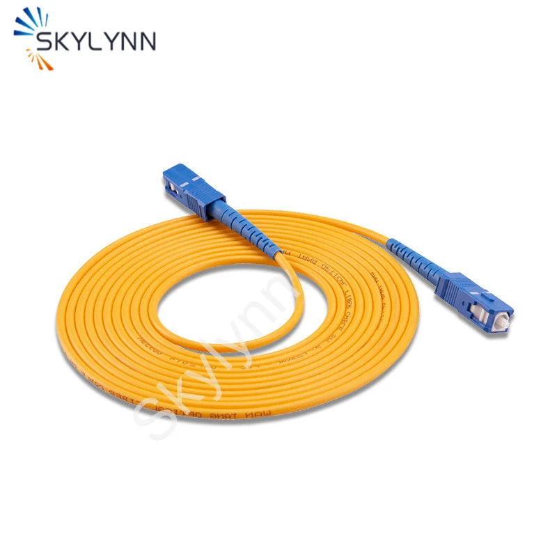 Cable de conexión de fibra óptica LSZH SC/UPC-SC/UPC, Cable de puente de telecomunicaciones de 5 metros SM G652D/G657A1/G657A2 SX Core 3,0mm, 10 piezas