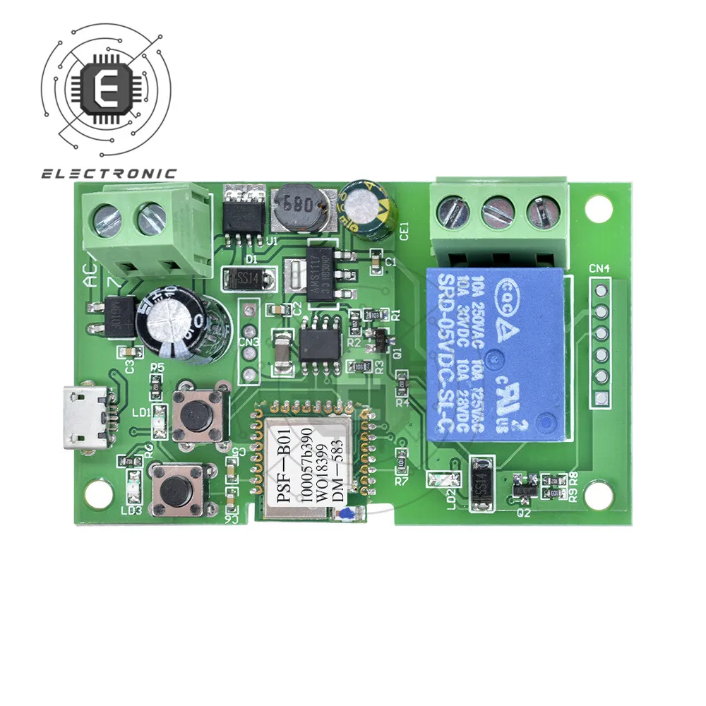 USB 5V DC 7-32V Ewelink Pro Single-channel Electric Self-locking WiFi Remote Control Relay Switch Relay Module