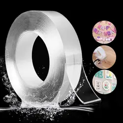 1/3/5M Nano Tape Double-Sided Adhesive Nano Traceless Sticker Transparent Tape Reusable Waterproof Adhesive Tape Glue