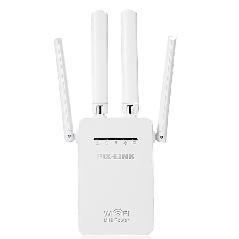 PIXLINK WR09 Original Wireless Wifi Repeater 300Mbps Universal Long Range Router With 4 Antennas AP/Router/Repeater 3in1 Mode