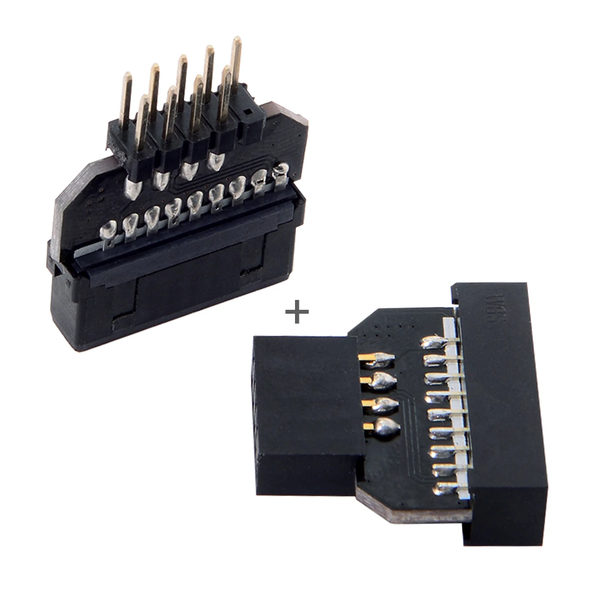 1set Reversible USB 2.0 9Pin Housing to Motherboard USB 3.0 20pin Header Female Adapter