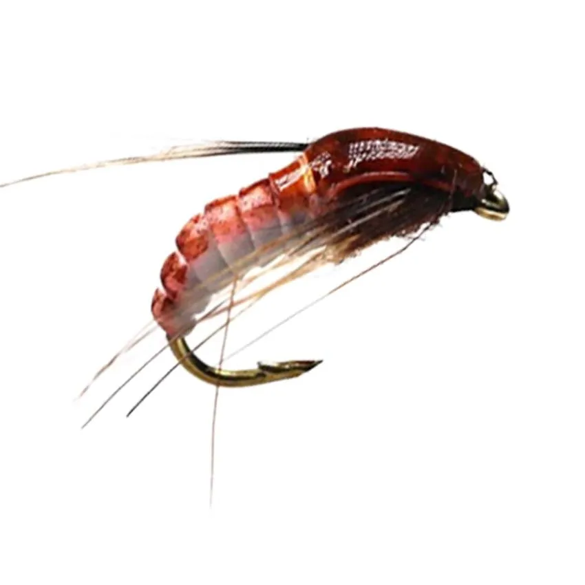 3/6Pcs Angeln Fliegen Realistische Nymph Scud Fly für Trout Fly Angeln Streamer Binden Künstliche Köder Köder – Detail 4