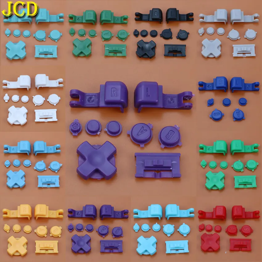 

JCD 1 set Multicolor Plastic Full Buttons Set For GameBoy Advance SP Power On Off Button for GBA SP R L A B D-Pad Buttons