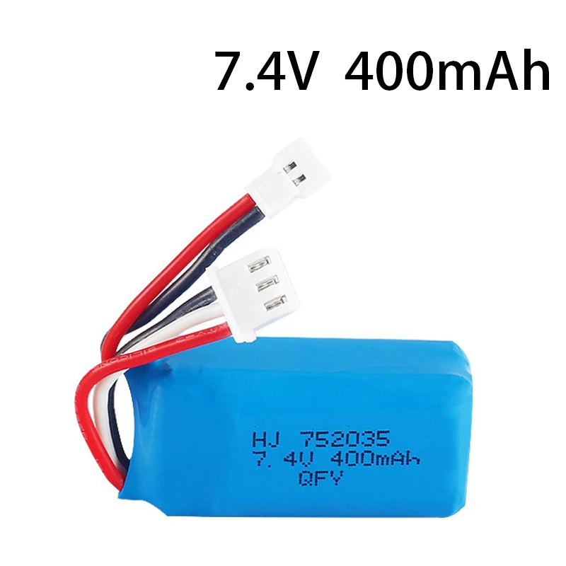 Batteria lipo 7.4V 400mAh2S per rc DM007 aeroplano Quadcopter Drone elicottero giocattolo parti 7.4V batteria di alta qualità SM/JST/XH2.54