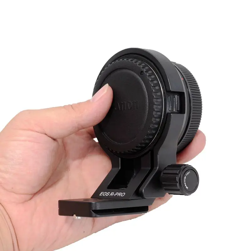 iShoot Lens Collar Foot w Camera Ballhead Quick Release Plate for Canon EF-EOS R Tripod Mount Ring Work for Vertical Shooting