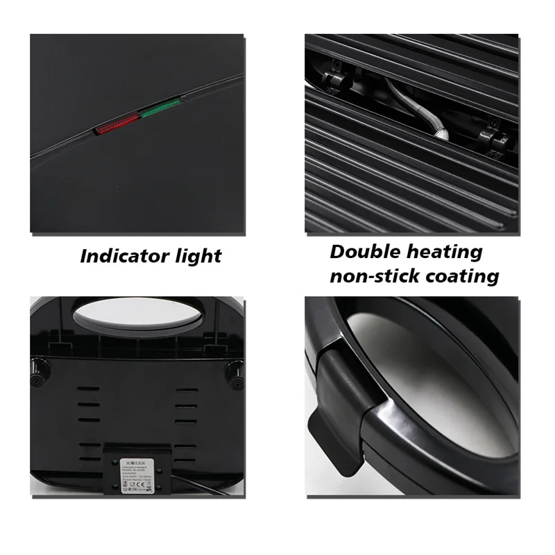 Pembuat Sandwich Listrik Pelat Dapat Dilepas Multi-fungsi Mesin Sarapan Rumah Tangga Koki Wafel Takoyaki Tekanan Pemanggang Roti MB01