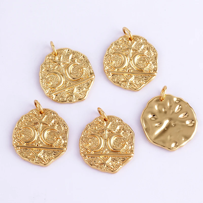 Löwenzahn Erde Stern Herz Hand Zirkonia CZ gepflastert Charm, 18K echt vergoldet Farbe, Handwerk Schmuckzubehör L87 – Detail 16