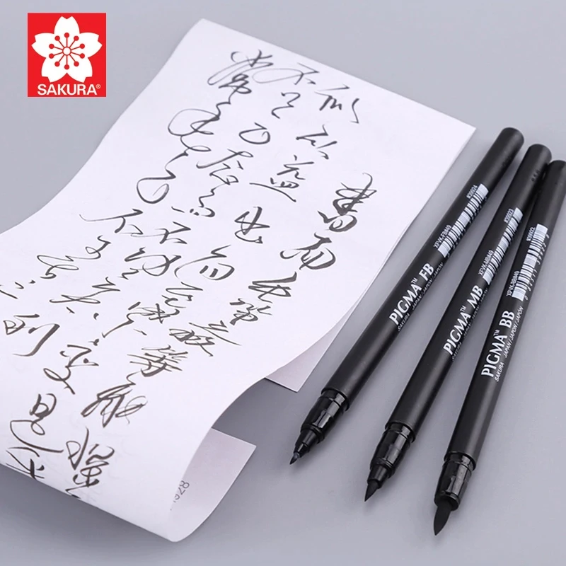 SAKURA Three Specifications Soft Tip Beauty Pen Art Pen Smooth High-quality Light Fastness For Signing Calligraphy Painting