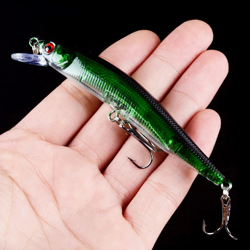 1PCS Laser Minnow Fishing Lure 10cm/8.5g Floating Wobbler Artificial Hard Swimbait Crankbait Bass for Carp Pesca Fishing Tackle