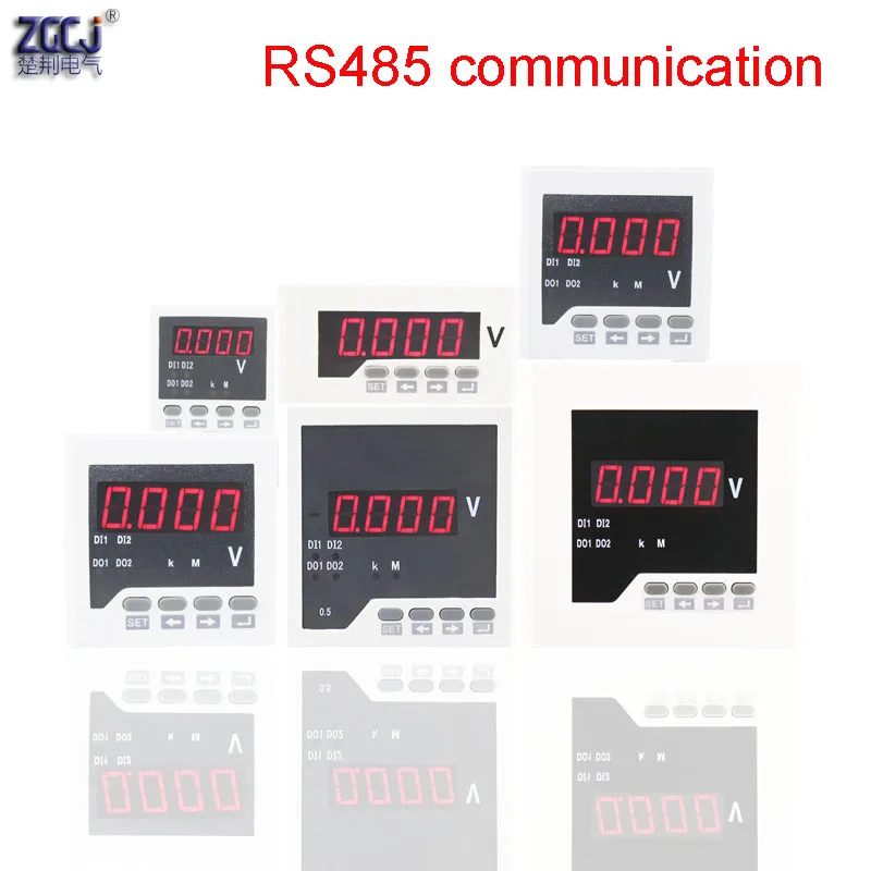 true RMS digital DC voltage panel meter digital voltmeter digital with RS485 communication Modbus-RTU protocol