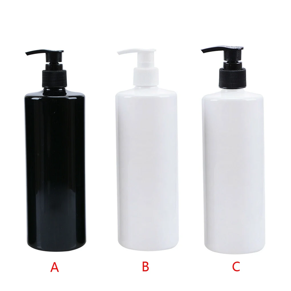 

500ml Empty Refillable Lotion Pump Press Bottle Body Wash Bath Shower Gel Shampoo Liquid Toiletries Container PET