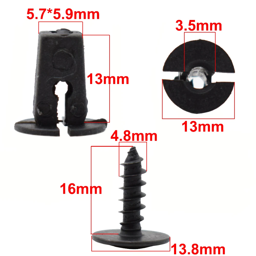 Fender Liner Mudflap Mudguard Fastener Clips Screws Buckle For VW Passat B5 B6 B7 CC Golf MK6 Tiguan Touran Polo