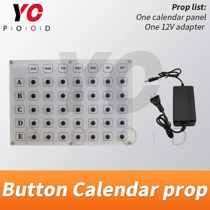 YOPOOD live escape room game button calendar prop press button in correct order to escape chamber room