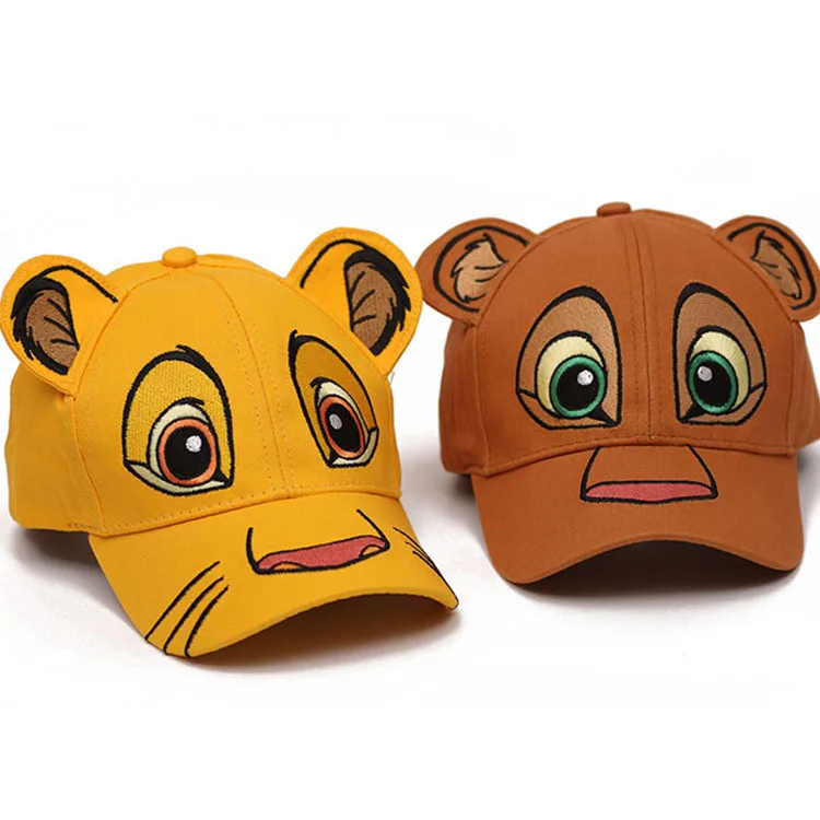 2024 Disney Mickey Minnie Simba Spring Summer Baby Baseball Cap Boys Girls Hats Outdoor Snapback Hat Kids Sun Caps Plush Toy