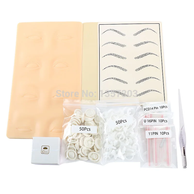 

Eyebrow kit permanent makeup machine tattoo eyebrow tattoo microblading pen kits with 30pcs needle blade for learner user