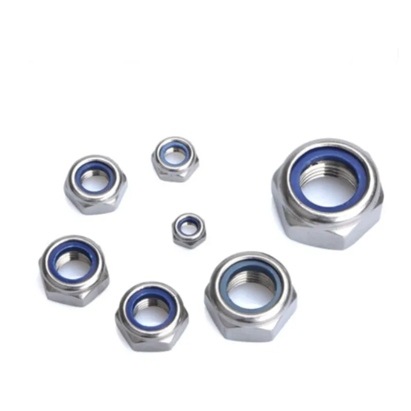 5-50pcs DIN985 Nylon lock nut M2 M2.5 M3 M4 M5 M6 M8 m10 m12 stainless steel steel with black white zinc Insert Locking nuts