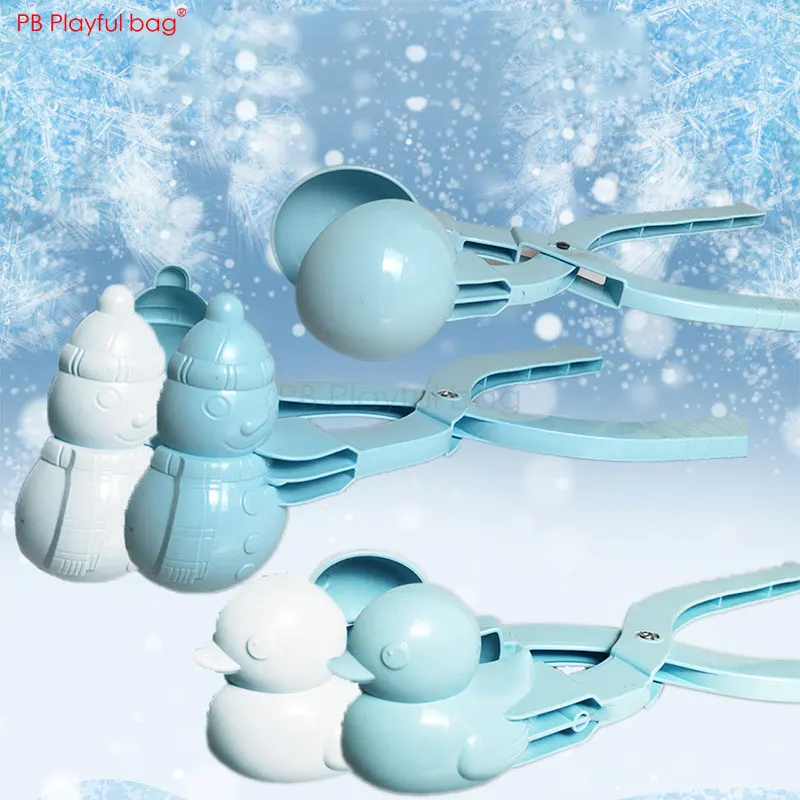 Playful bag Dark shaped Snow Clip Winter Snowman snowballs maker toys Children outdoor play snow clips Beach toys AC17