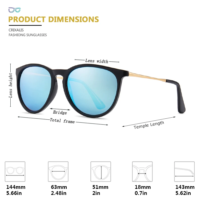CRIXALIS Fashion Polarized Sunglasses Men 2023 Classic Brand Designer Sun Glasses Ladies Anti Glare Driving Shades Female UV400