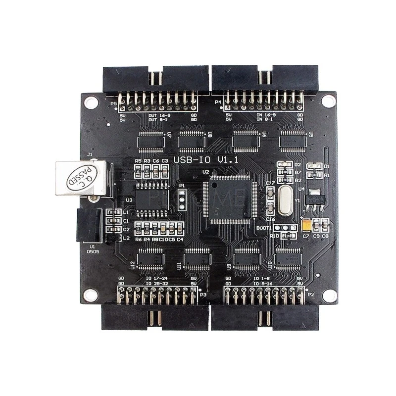 64 قناة USB IO DAQ وحدة الحصول على البيانات 16 0-5 فولت المدخلات الرقمية ، 16 الإخراج الرقمي ، 32 2-way IO ل Labview Matlab VB VC C #