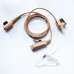 Auscultador acústico do tubo para Walkie Talkie, cor da pele, 6 Pin Screw Headset para Hytera,HYT,PT580,PT580H,PD700,PD702,PD780,PD785