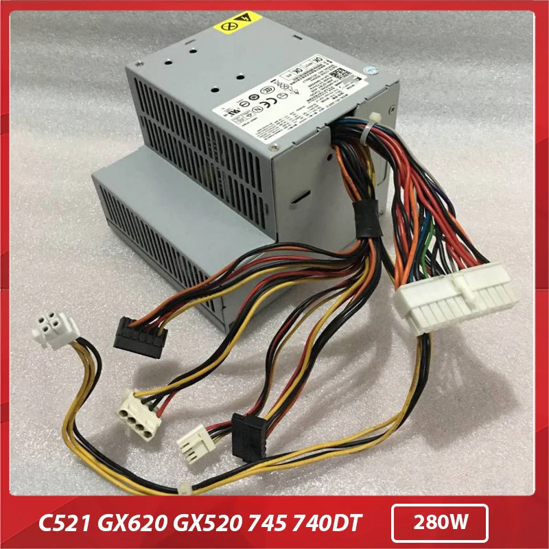 For Dell C521 GX620 GX520 745 740 DT H280P-01 L280P-01 D280P-00 280W Work Good 100% Test for AC Power Supply