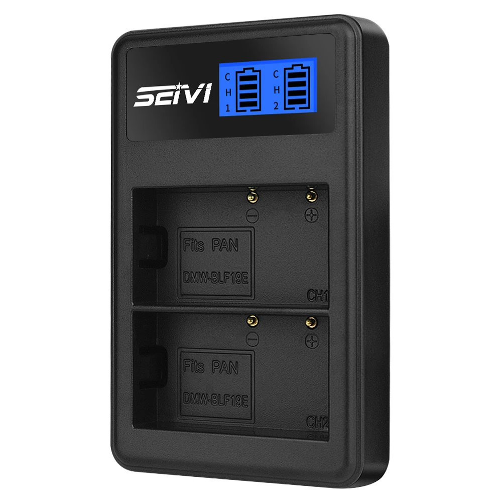 DMW-BLF19E Usb Dual Battery Charger Voor Panasonic DMW-BLF19 BLF19GK BLF19PP DMC-GH3 GH3A GH3AGK GH3GK GH3HGK GH3K GH4 BLF19E