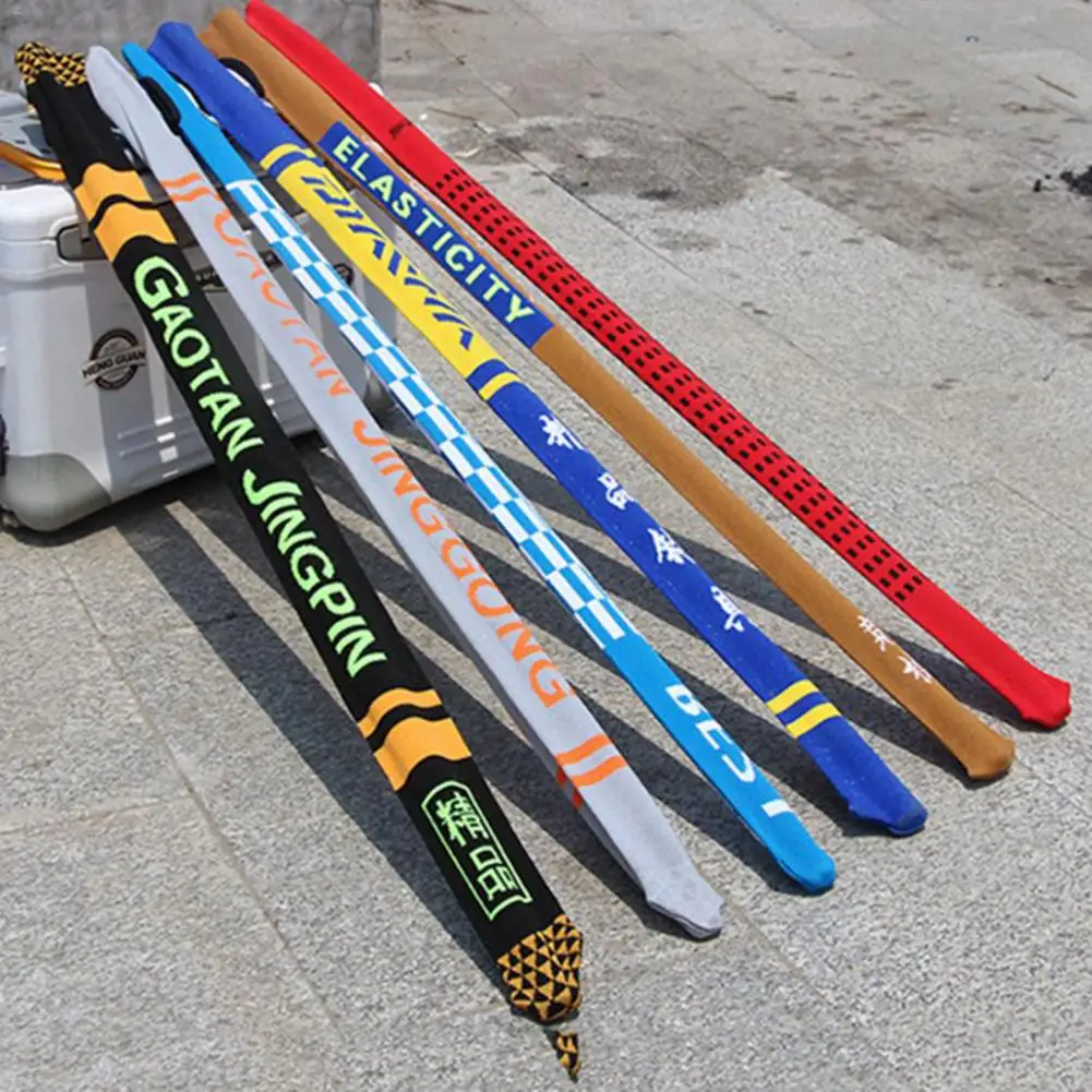 Colorful Fishing Rod Case Cover High Elastic Cotton Thickened Elastic Scratch-proof Bag Protective Sleeve Fishing Rod Cover Case