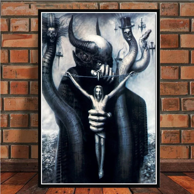 

Hr Giger Li II Alien Poster Wall Art Picture Posters and Prints Canvas Painting for Room Home Decor картины на стену картины