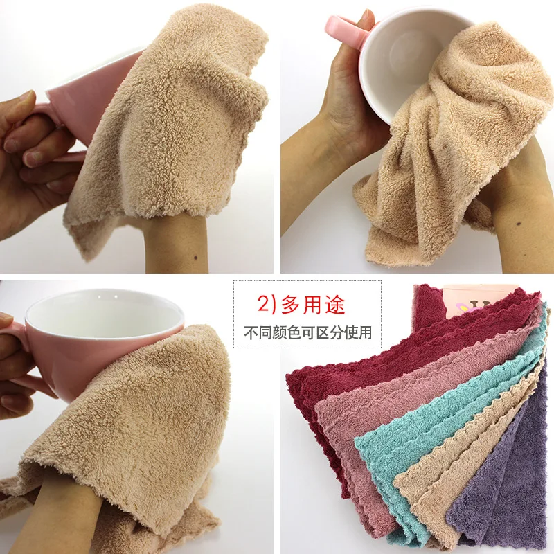 Thicker Microfibre Wipes Table Window Tools Easy Cleaning Absorbent Portable Kitchen Towel 5 PC Cleaning Cloth