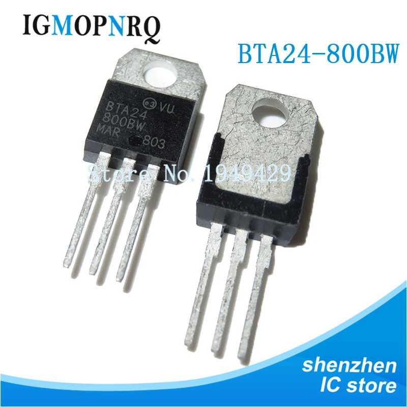 10PCS BTA24-800BW TO-200 BTA24-800 TO220 BTA24 800V 24A new