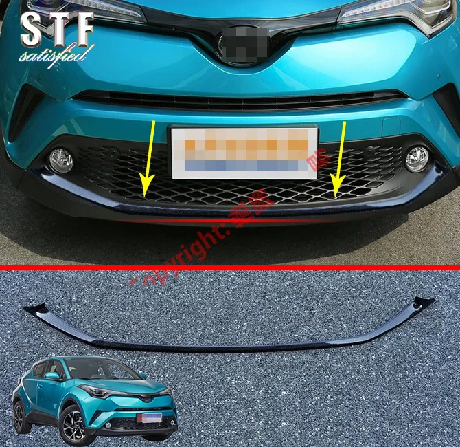 Carbon Fiber Style Front Bumper Cover Trim For Toyota C-HR CHR 2017 2018 2019 Car Accessories Stickers