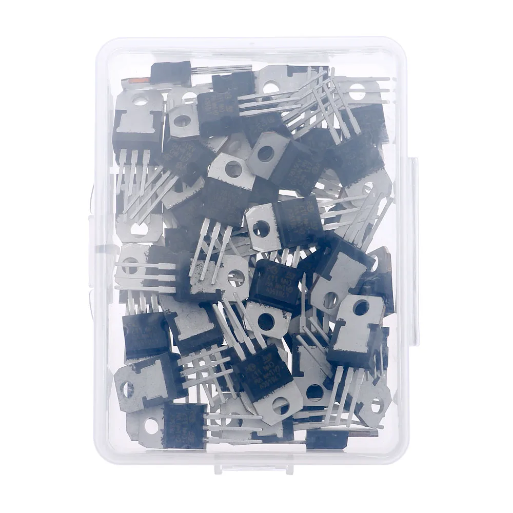50 pçs/caixa Regulador de Tensão Transistor LM317T L7805 L7806 L7808 L7809 L7810 L7812 L7815 L7818 L7824 7905 7912 7915 7924CV