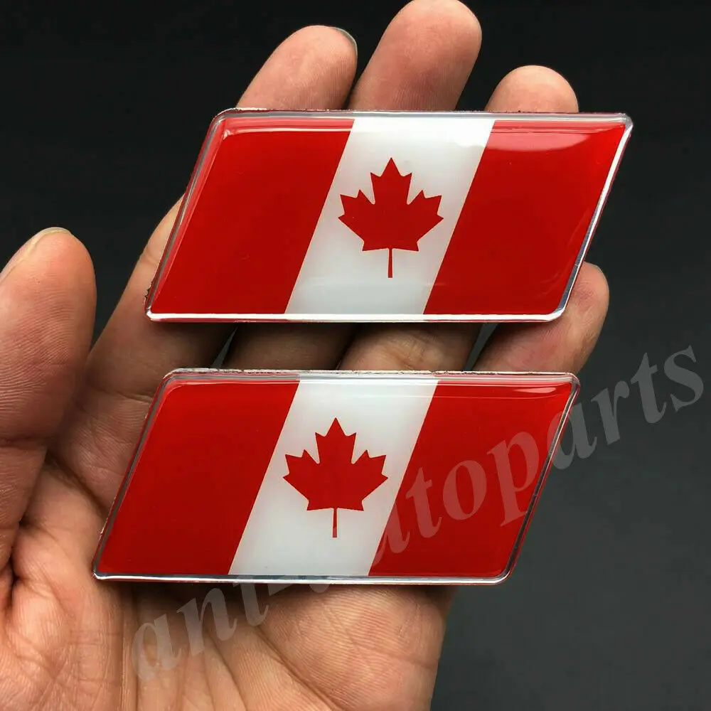 

2x Canada Canadian Flag Car Fender Emblem Badge Motorcycle Fairing Sticker