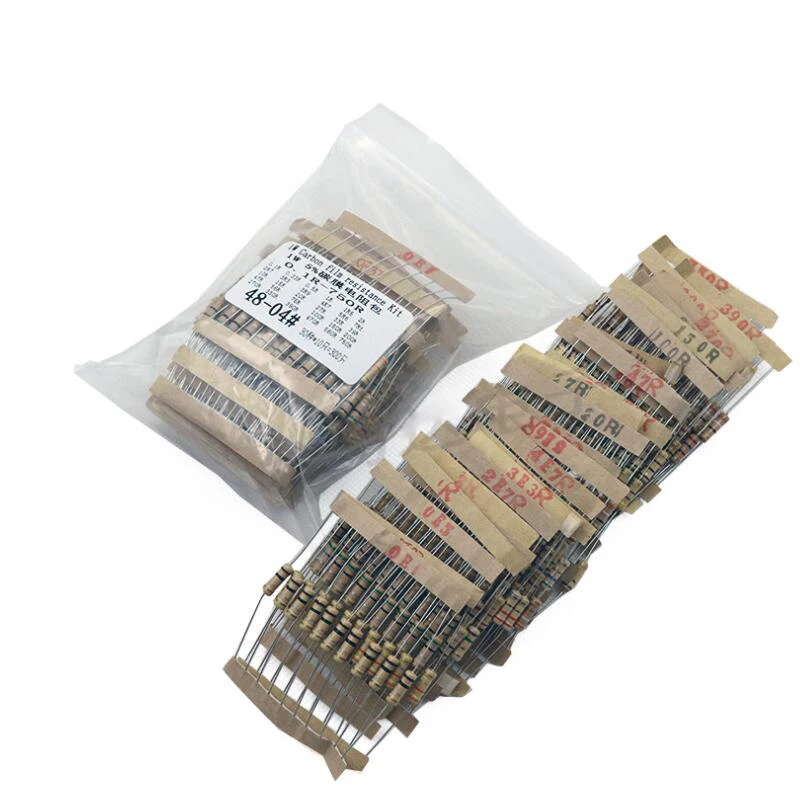 30 Types Values* Each 10PCS  300PCS Resistor Kit  0.1R~750R  With 1W Metal Film Resistors Assortment